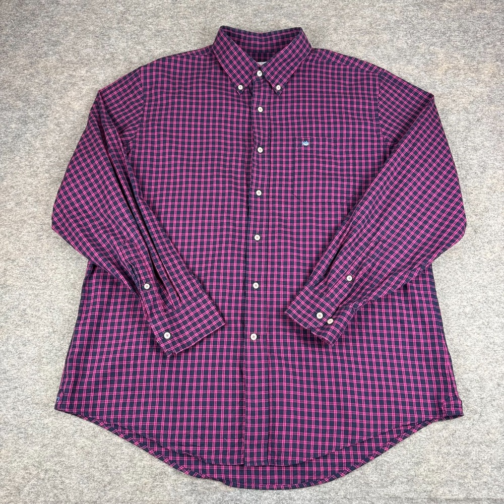 Southern Tide Button Down Shirt Long‎ Sleeve Plaid Cotton Mens XL